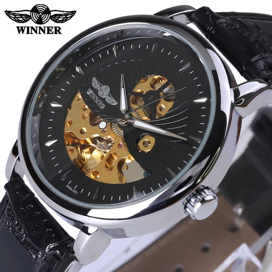 Часы наручные Winner 2018 мужские автоматические роскошные брендовые прозрачные