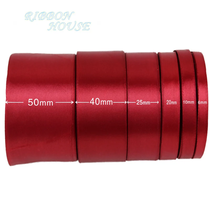 25 ярдов/рулон атласная лента для упаковки подарков|faced satin ribbon|satin ribbonsatin ribbon wholesalers
