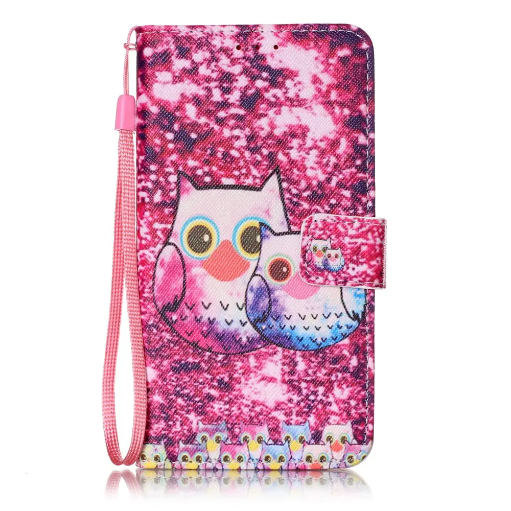 Милый кожаный чехол-кошелек с рисунком волка Совы черепа мечты для Samsung Galaxy J3 J5 2015