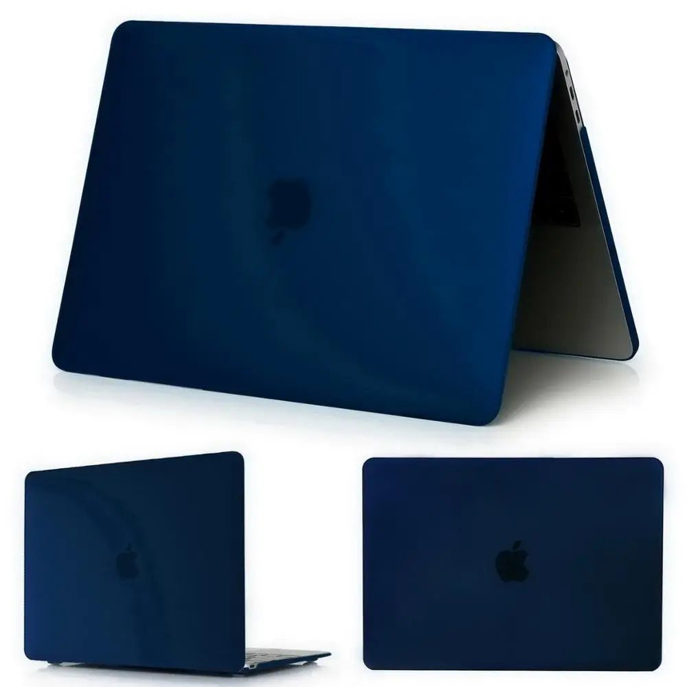 Популярный чехол для Apple Macbook Air 13 Чехол Pro retina 11,6 13,3 15,4 дюймов Сумка для ноутбука, Air 13 pro 13 15 Touch bar ID Чехол-A1932 - Цвет: Matte mu dan Blue