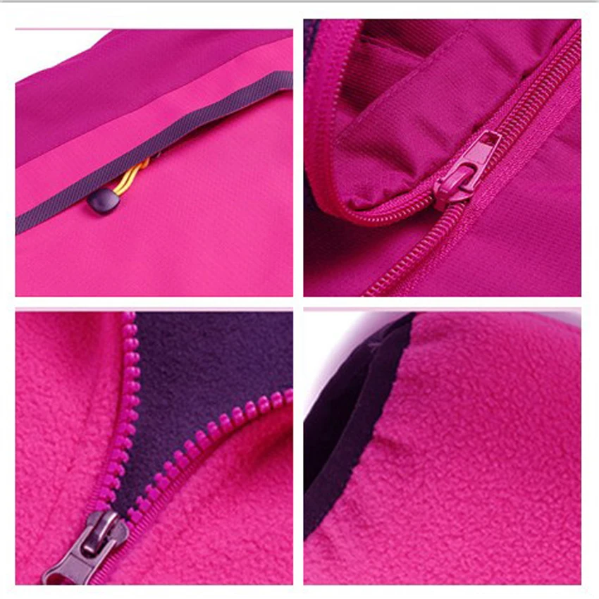 

Men's Women's Winter Outdoor Camping Hiking Fleece 2 Pieces Jacket Water Repellent Thermal Brand Hooded Coat VA299