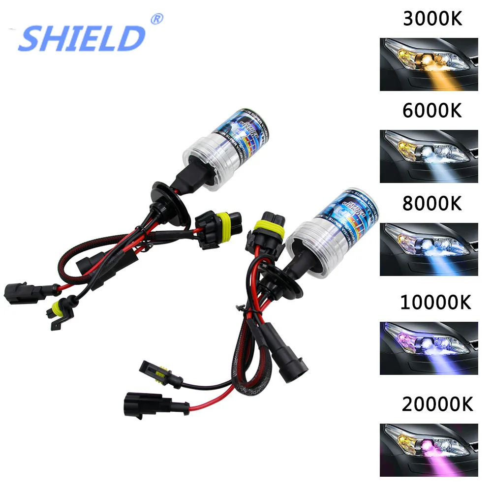 SHIELD 2pcs 55W Xenon H1 H7 H11 H3 H13 9005 9006 9004 9007 880 Headlight Bulb Car Light Brights HID Lamp 6000K | Автомобили и