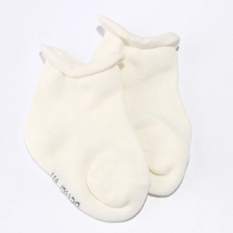 Детские носки хлопковые простые короткие для новорожденных детская теплая