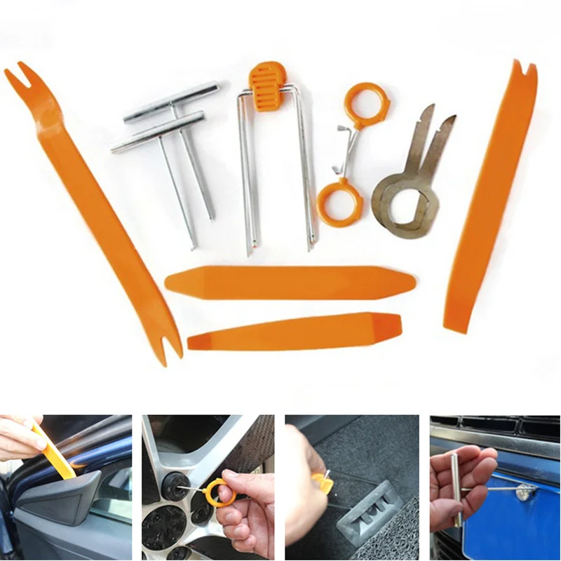 

12pcs/set Plastic Pry Tool Trim Removal Tool Car Accessaries for Jaguar XF XJ XJS XK S-TYPE X-TYPE XJ8 XJ XF XJL XJ6 XKR XK8 XJS
