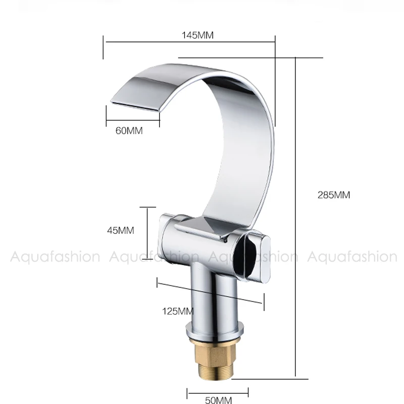 New Arrival Waterfall Faucet Cold and Hot Water Bathroom Curved Lavatory Faucets | Обустройство дома