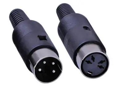 

12 pair DIN Male Plug Female Jack Cable Connector 4 Pin