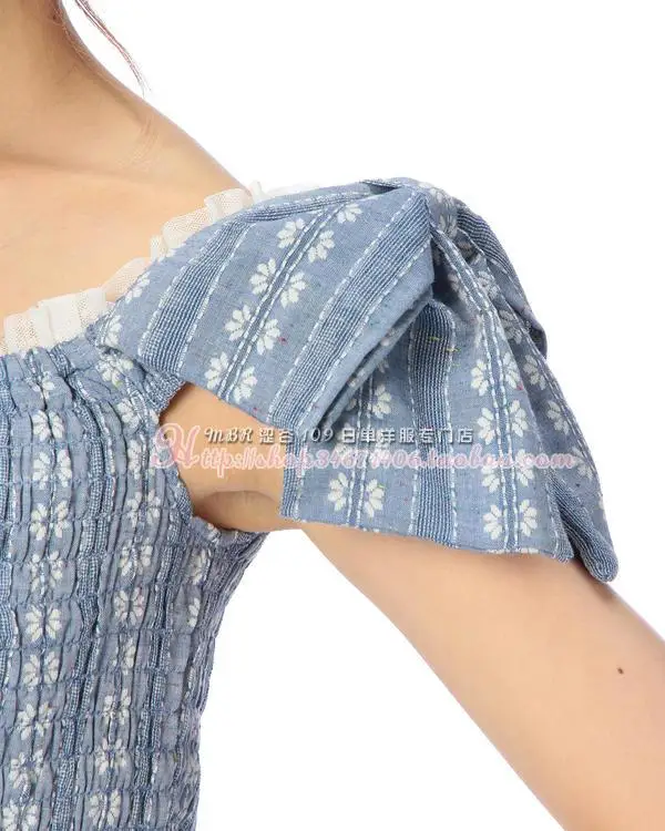 Япония L * z Лиза из жаккардовой ткани (вышивка бант ленточки платье с русалочкой |