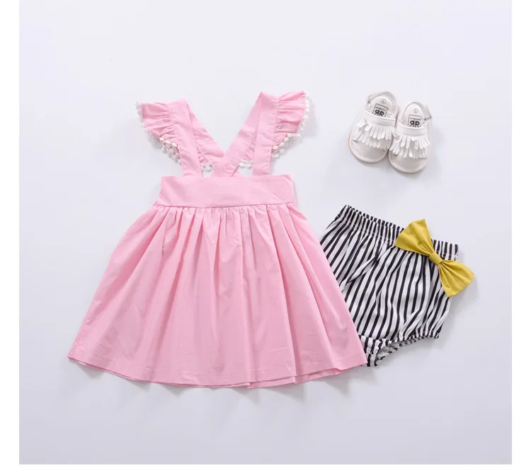 Новинка 2019 года летнее розовое платье-тапочки для девочек детское платье