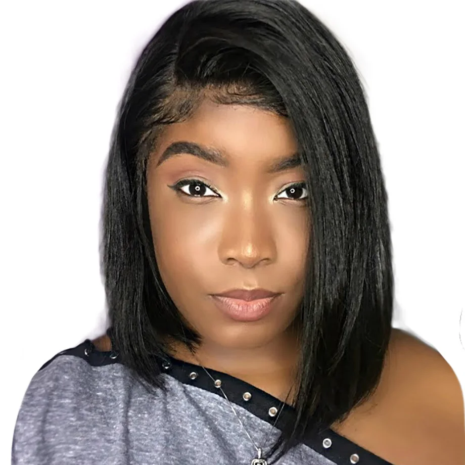 Короткие Синтетические волосы на кружеве человеческих волос парики 13x4