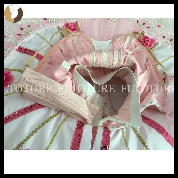 Fltoture AT1220 розовая балетная пачка для девочек балет Щелкунчик детская профессиональная балетная пачка детские танцевальные костюмы, изготовленные на заказ костюмы юбка-пачка
