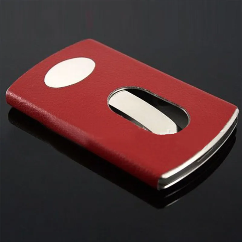 Red Card Holder 1 шт., кредитный держатель для карт, для женщин, Vogue, большой палец, выскальзывает из нержавеющей стали, Карманный держатель ID, визитной карточки чехол для мужской карт-Холдер, кошелек - Цвет: Red Card Holder