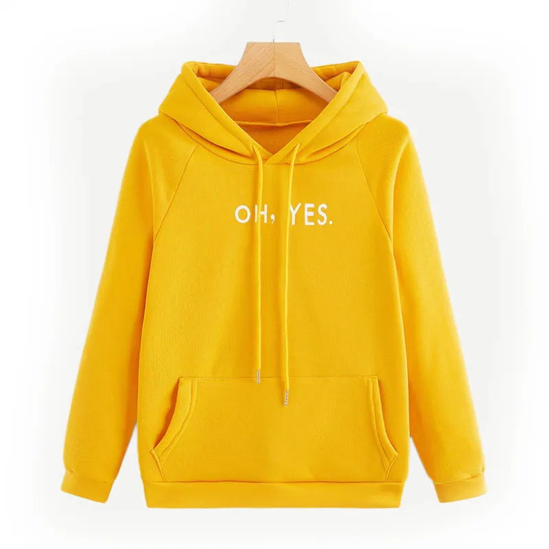 Толстовка с капюшоном и рукавом реглан с буквенным принтом SweatyRocks, уличная одежда, повседневные желтые Топы, Весенняя модная одежда, женские толстовки с капюшоном