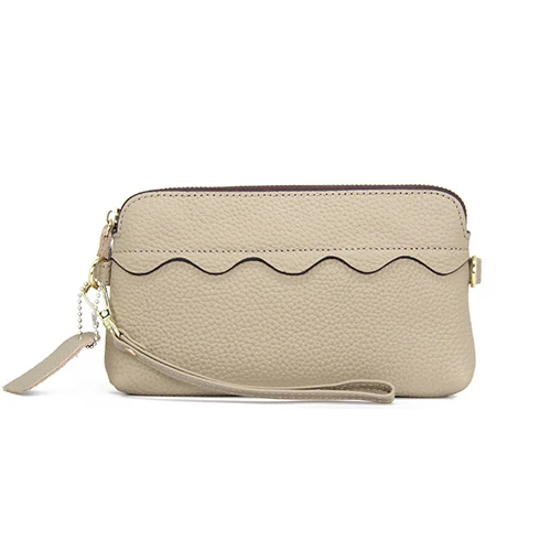 Женский кошелек, фирменный дизайн, Cartera Mujer, натуральная кожа, клатч, кошельки, 4 цвета, модный, длинный, Carteira Feminina, женский кошелек - Цвет: Grey 2087