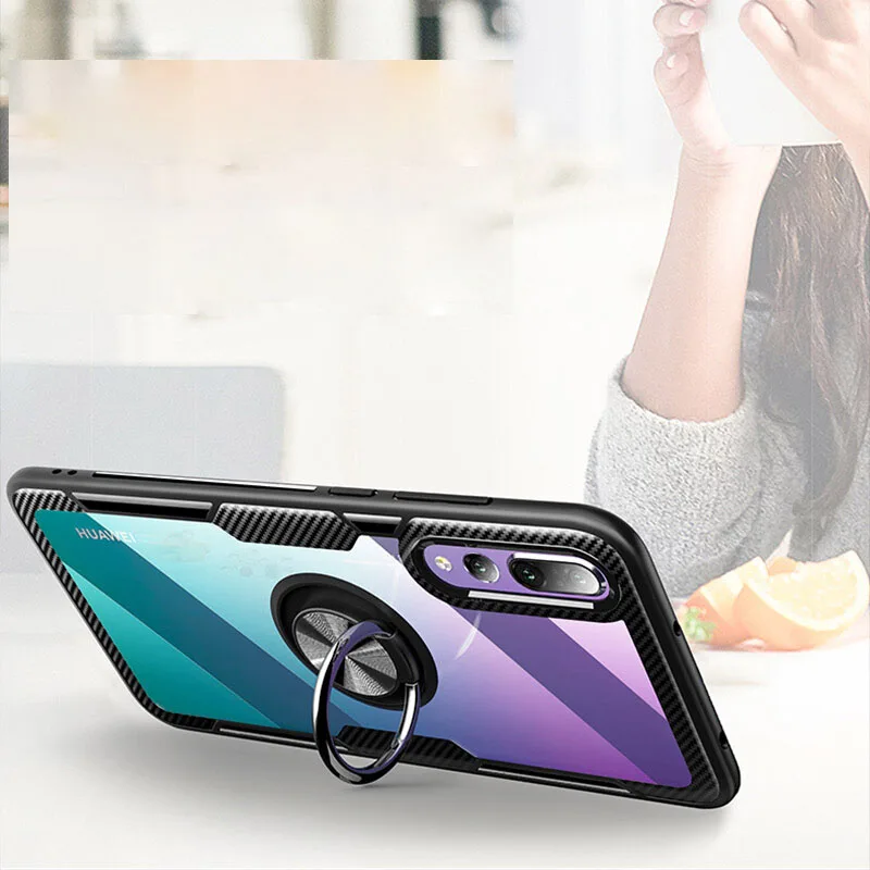 Hybrid Case For Huawei Mate 9 10 Pro 10Pro 360 Metal Magnetic Finger Ring Holder Stand Soft TPU Bumper Clear Hard PC Back Cover |