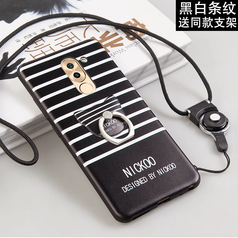 Чехол ALIVO для Huawei honor 6X с кольцом и полной защитой мультяшный 3D рельефный
