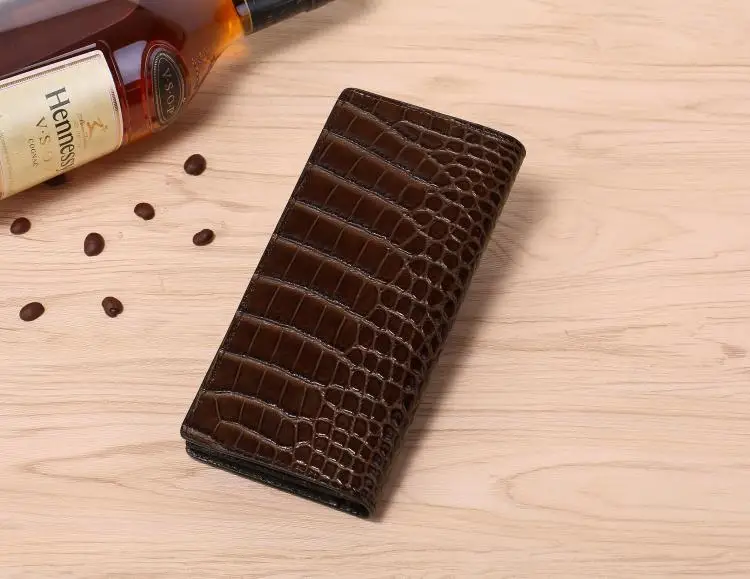 Мужской кошелек, высокое качество, мужской кошелек с настоящим тиснением, Крокодиловая Кожа, Длинный кошелек, для мужчин, бизнес, специальное предложение, большой кошелек, ручная работа 006 ТБ