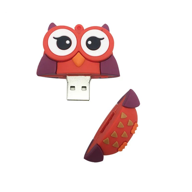 Новинка, usb флеш-накопитель, мультяшный флеш-накопитель, креативный, милый, лиса/сова/пчела, флешка, 4 ГБ, 8 ГБ, 16 ГБ, 32 ГБ, животные, пингвин, usb карта памяти, подарок