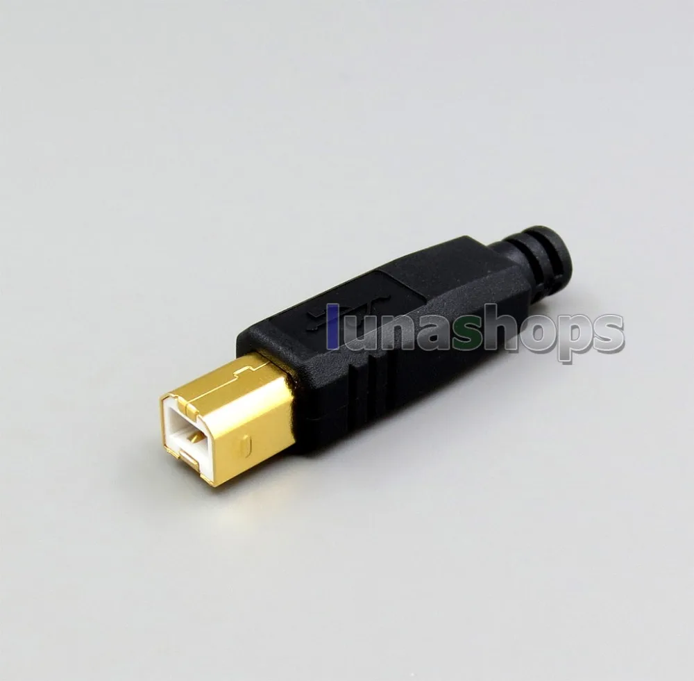 

LN006167 DIY Part Handmade USB 2.0 B A Port 5U Gold Plated Solder Adapter Plug With Shell Housing
