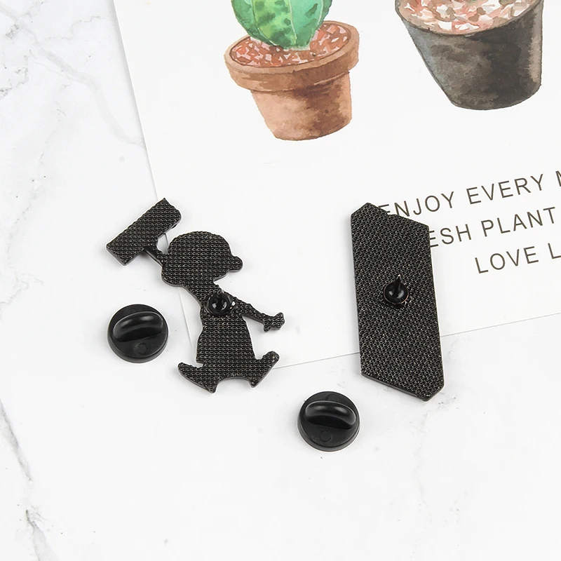 Забавная брошь на булавке с изображением деревянной доски Ed Edd &amp Eddy джинсовое