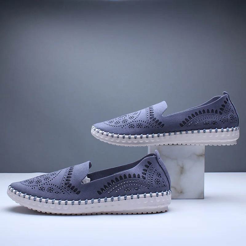 AIMEIGAO High Quality Comfortable Moccasins Women Shoes Vintage Flats Shoes Soft Leather Women Loafers Espadrilles Women Shoes