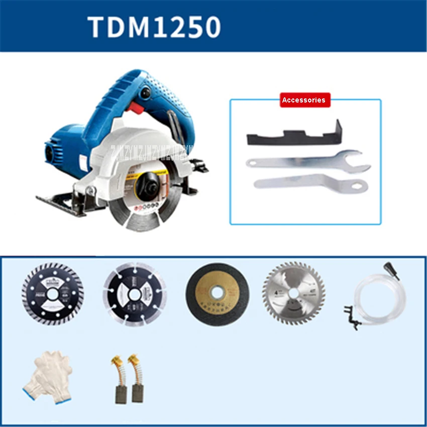 Новая бытовая машина для резки плитки TDM1250 электрическая циркулярная пила мини