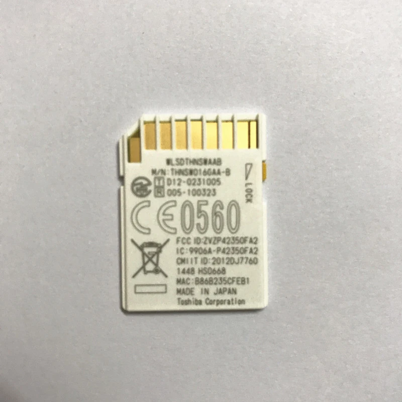 Оригинальный toshiba жена sd card реальная емкость 16 ГБ class10 карты памяти для камеры wifi