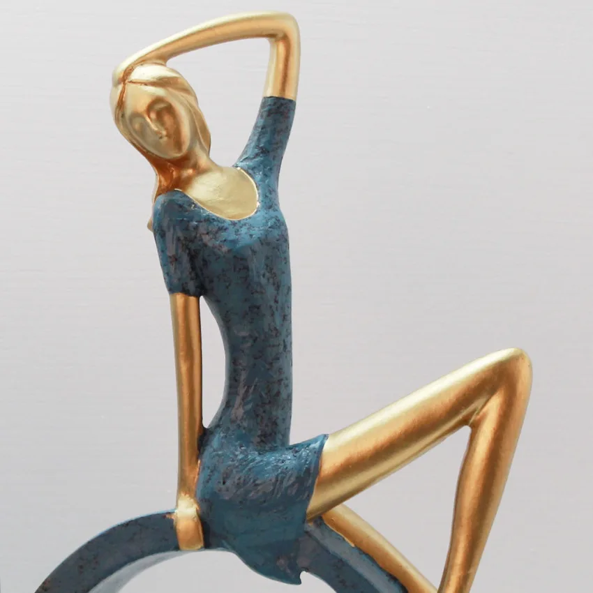 Статуя леди из смолы в европейском стиле абстрактные миниатюрные фигурки для