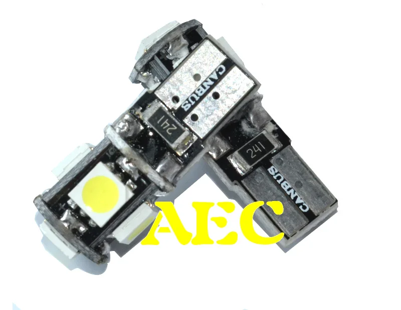 100 шт. Новый T10 Canbus 5SMD 5050 светодиод W5W 194 5 SMDwedge парковосветильник пол свет Авто