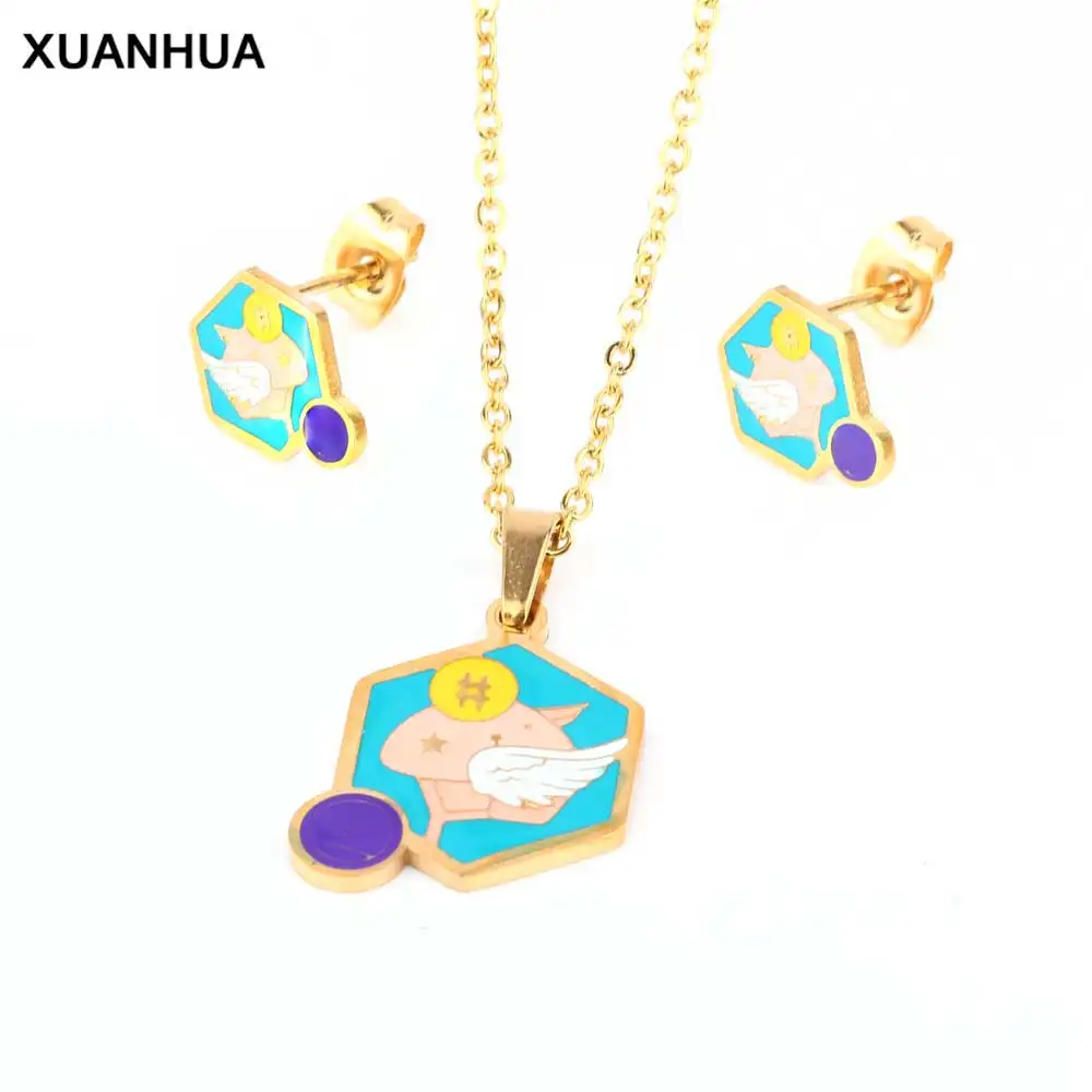 XUANHUA оптовая продажа женский ювелирный набор из нержавеющей стали ювелирные