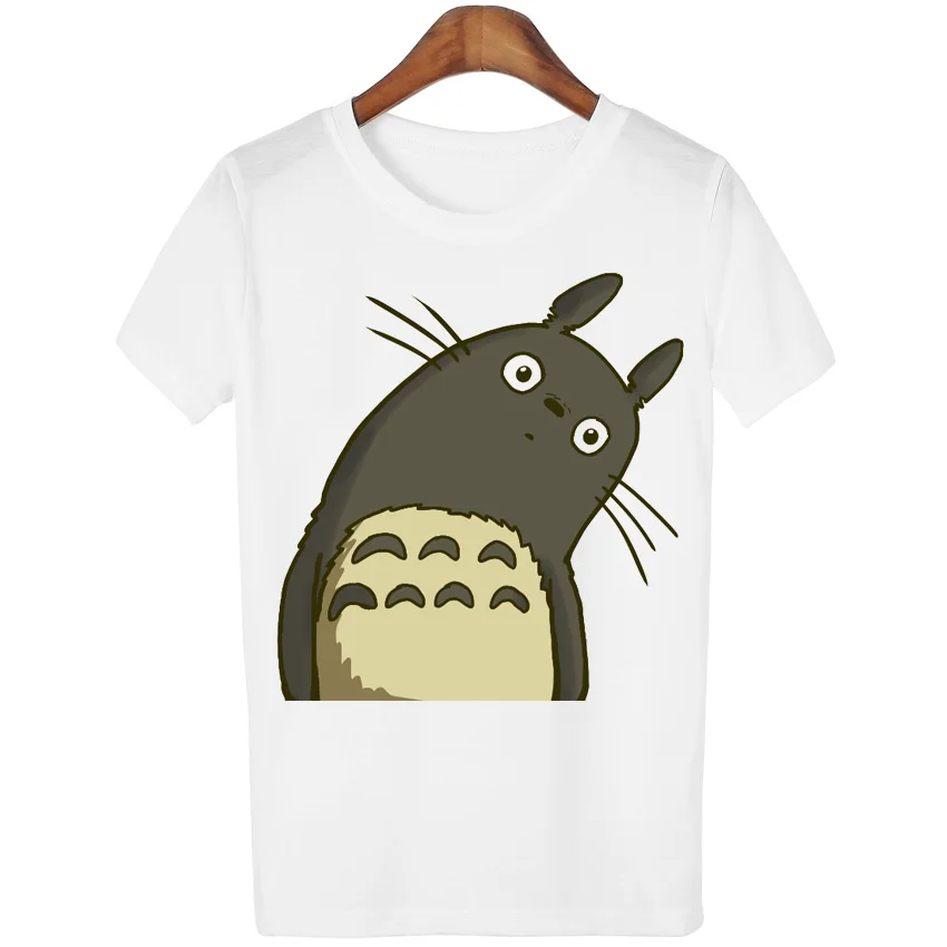 Женская футболка с принтом Тоторо размера плюс топы рисунком блузки camisetas Kwaii |