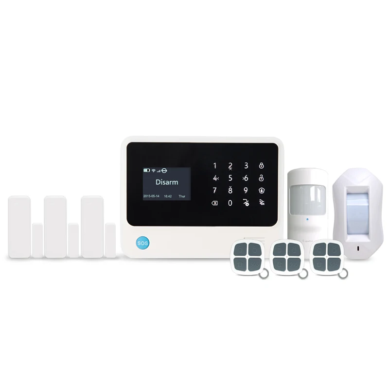 433 МГц WIFI сигнализация домашняя система безопасности GSM GPRS SMS Android IOS приложение