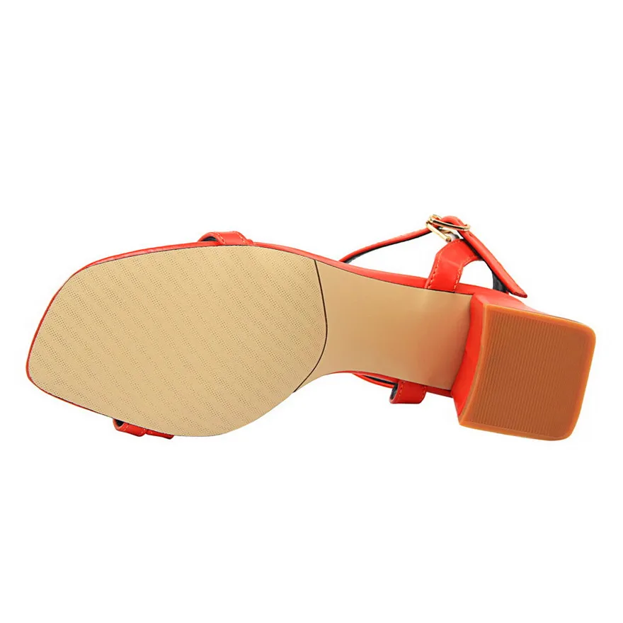 Босоножки женские кожаные с открытым носком на высоком каблуке 7 см|Боссоножки и