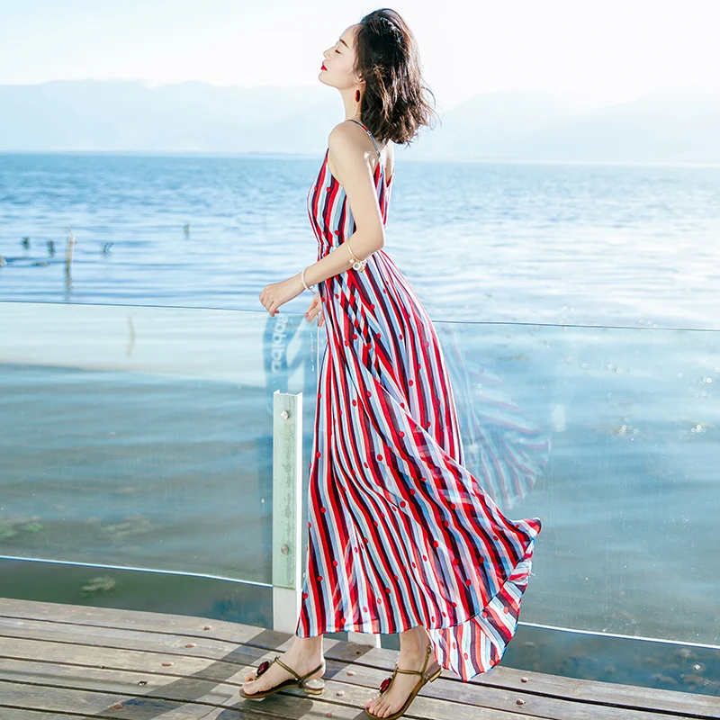 2018 специальное предложение новая пляжная летняя юбка на бретельках длинное