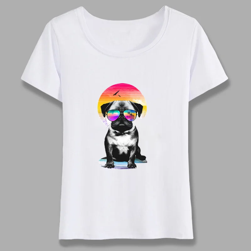 Летние топы Футболка DJ Dog Женская Высококачественная забавная Повседневная