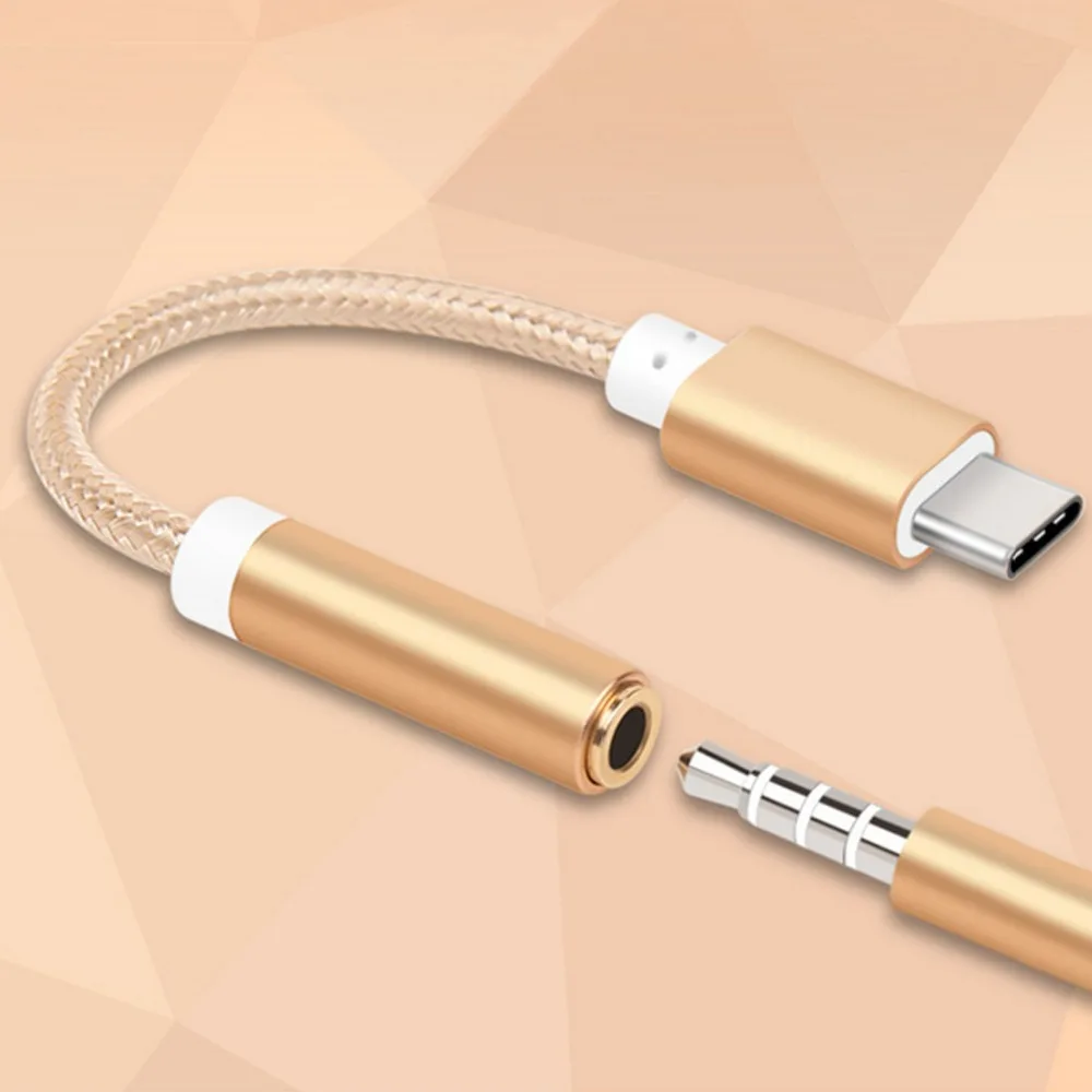 Cherie USB Type C Adapter Audio Cable Type-C To 3.5mm Jack Headphone Aux Converter For Samsung S10 Plus Xiaomi Huawei Connectors | Мобильные