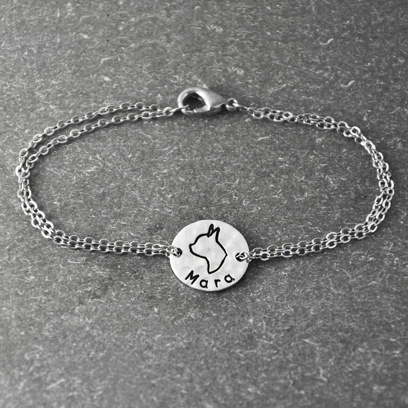 Персонализированные Собака браслет сплав собака кулон персонализированные