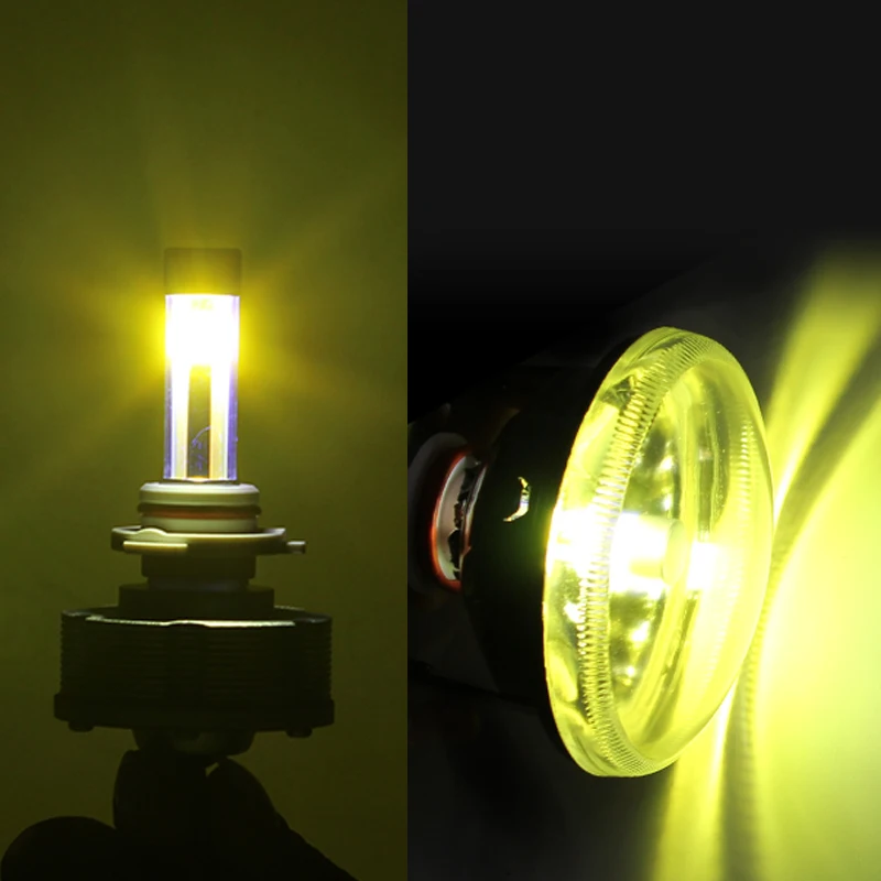 Пар HB4 (9006) LED Противотуманные фары авто convision лампы внешних Light 3000 К ультра яркий