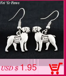 Fei Ye Paws винтажная Серебряная крошечная Одежда для собак длинные серьги капельки металлические серьги-висячие серьги для женщин оптом