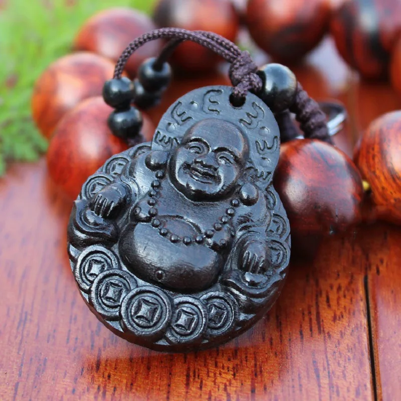 Европейская мода высокого качества черный Будда Для женщин брелок Jewelry держатель