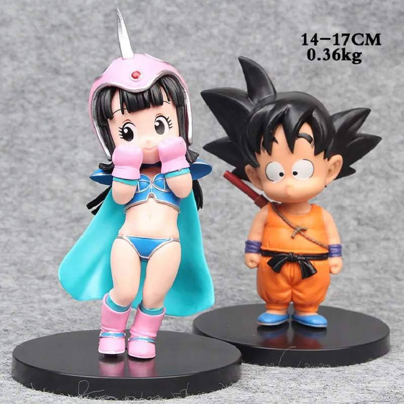 Один набор Dragon Ball милый Сон Гоку и Чи фигурка игрушки фильмы DIY дисплей Kawaii Модель