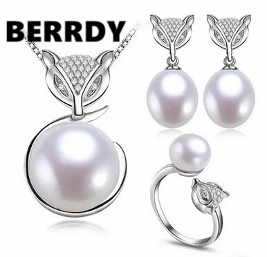 Лидер продаж из натурального пресноводного жемчуга комплект ювелирных изделий с