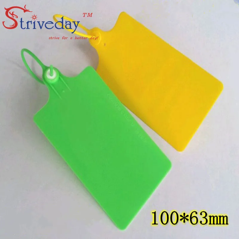 100 шт./лот одноразовые пластиковые Галстуки бирки для крупных вывесок логистики