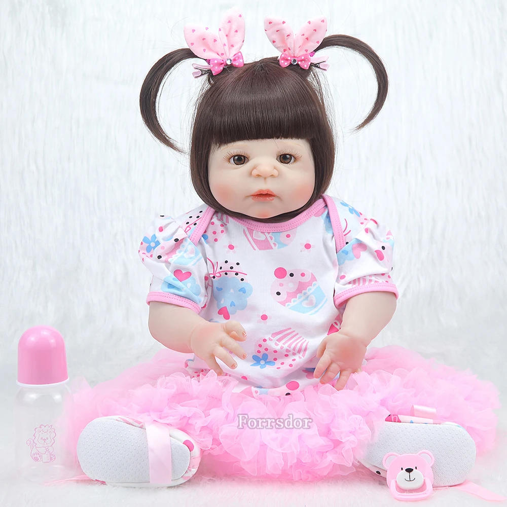 55cm Full Body Silicone Reborn Doll Lifelike Toys BABY-Reborn Princess Child Birthday Christmas Girls Brinquedos |