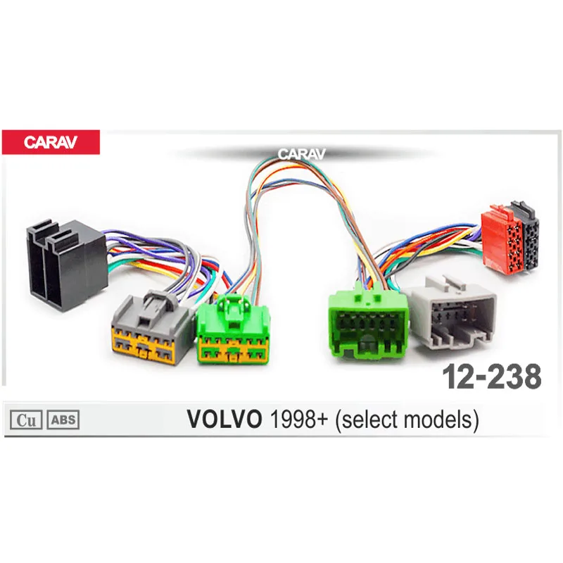 Радиоадаптер CARAV 12 238 ISO для VOLVO 1998 + (выбранные модели) жгут проводов соединитель
