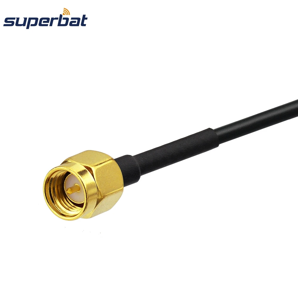 Кабель удлинитель Superbat UHF PL259 SO239 со штекером SMA и RF Pigtail RG174 15 см для беспроводной