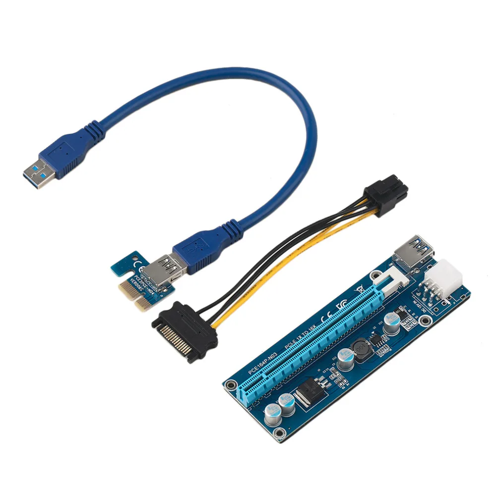 Суперстабильный PCI-E PCI E Express, 60 см, 1x до 16x, переходник для графической карты, адаптер VER006 для машины для майнинга биткоинов BTC