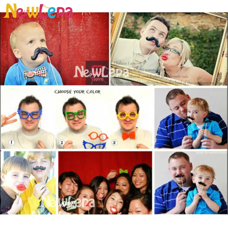 26 шт./лот DIY полимерная глина усы губы фото стенд реквизит фотосессия Свадебная
