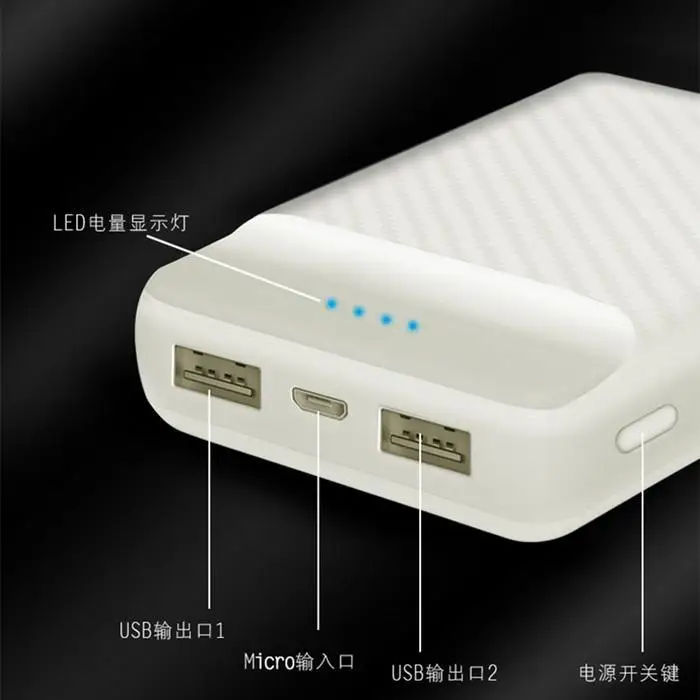 Портативный 10000 mAh внешний аккумулятор с двойным USB мобильный Банк питания