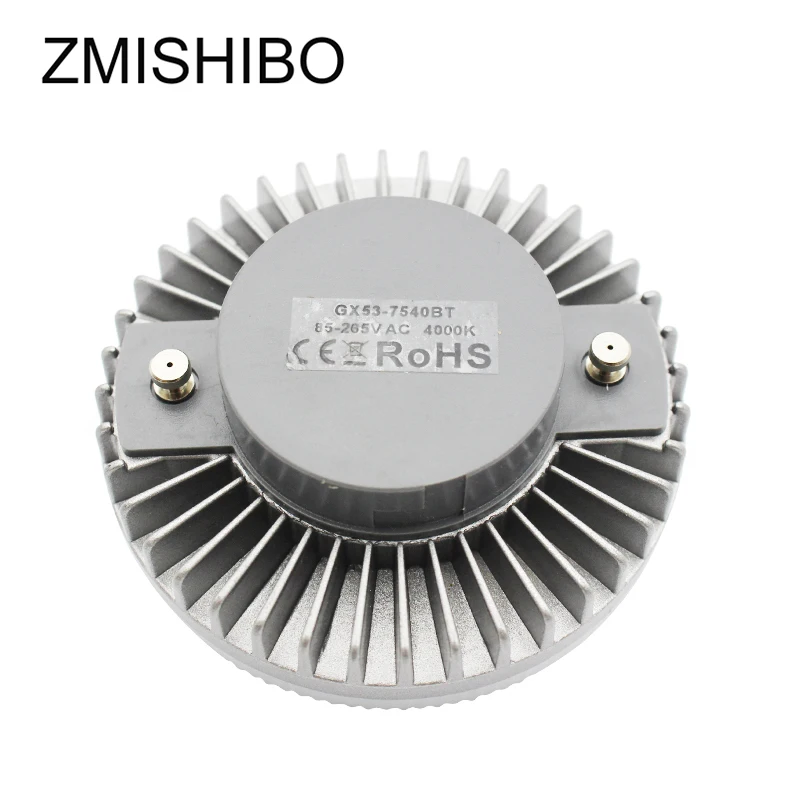 ZMISHIBO высокое качество GX53 светодиодный лампы 110-220V 8W 850lm Алюминий Корпус 3000/4000/6000K естественный белый молочно-белый Поликарбонат крышка Гостиная