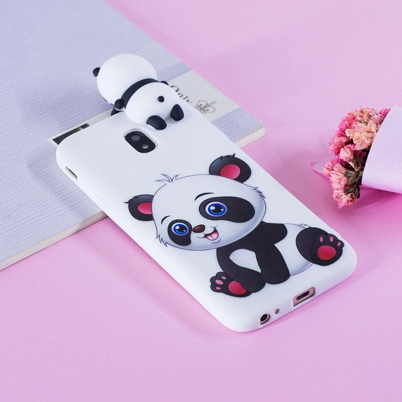 For Coque Samsung Galaxy J3 2017 Case 3D Cartoon Cat Panda Soft Silicon TPU Back Cover J330 Pro EU Version |